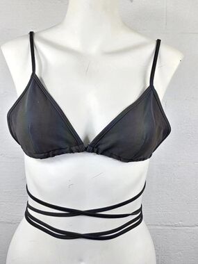 Club Exx Dolls Kill Irredescent Strappy Bikini Top